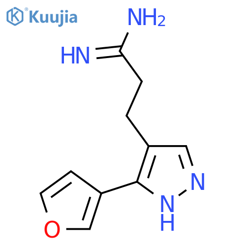 3-(3-(furan-3-yl)-1H-pyrazol-4-yl)propanimidamide structure