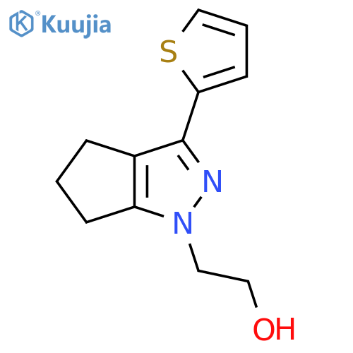 2-(3-(Thiophen-2-yl)-5,6-dihydrocyclopenta[c]pyrazol-1(4H)-yl)ethan-1-ol structure