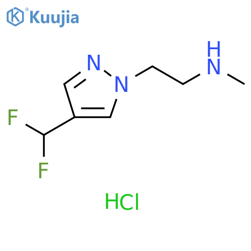 {2-[4-(Difluoromethyl)-1h-pyrazol-1-yl]ethyl}(methyl)amine Hydrochloride structure
