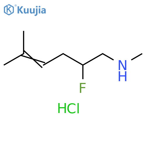(2-fluoro-5-methylhex-4-en-1-yl)(methyl)amine hydrochloride structure