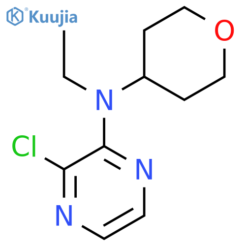 3-chloro-N-ethyl-N-(tetrahydro-2H-pyran-4-yl)pyrazin-2-amine structure