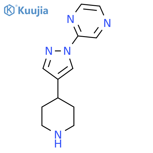 2-[4-(Piperidin-4-yl)-1H-pyrazol-1-yl]pyrazine structure