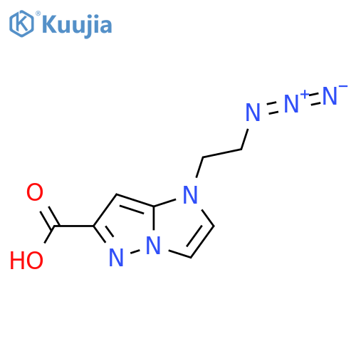 1-(2-Azidoethyl)-1H-imidazo[1,2-b]pyrazole-6-carboxylic acid structure