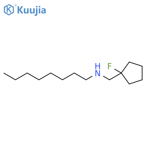 [(1-fluorocyclopentyl)methyl](octyl)amine structure