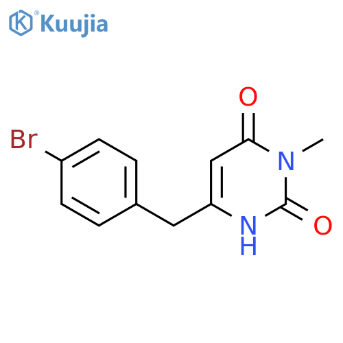 6-[(4-Bromophenyl)methyl]-3-methyl-1,2,3,4-tetrahydropyrimidine-2,4-dione structure