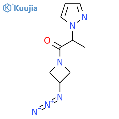 1-(3-Azidoazetidin-1-yl)-2-(1H-pyrazol-1-yl)propan-1-one structure