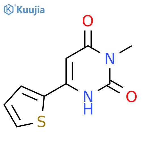 3-Methyl-6-(thiophen-2-yl)-1,2,3,4-tetrahydropyrimidine-2,4-dione structure