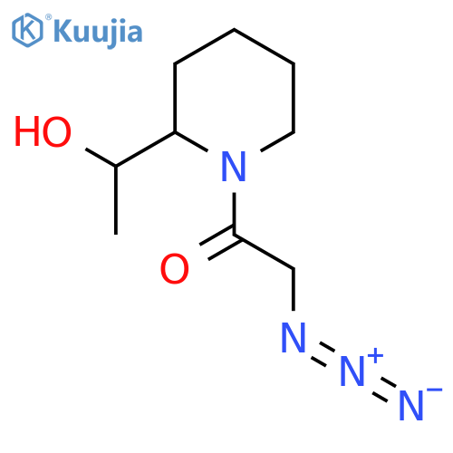 2-Azido-1-(2-(1-hydroxyethyl)piperidin-1-yl)ethan-1-one structure