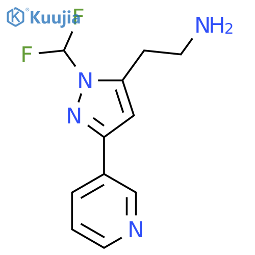 2-(1-(difluoromethyl)-3-(pyridin-3-yl)-1H-pyrazol-5-yl)ethan-1-amine structure