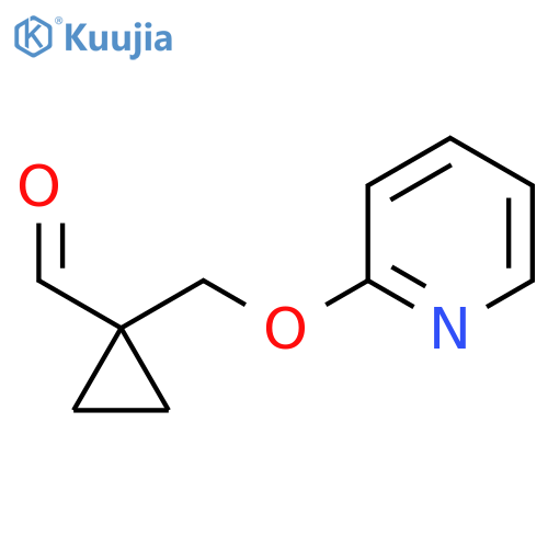 1-((Pyridin-2-yloxy)methyl)cyclopropane-1-carbaldehyde structure