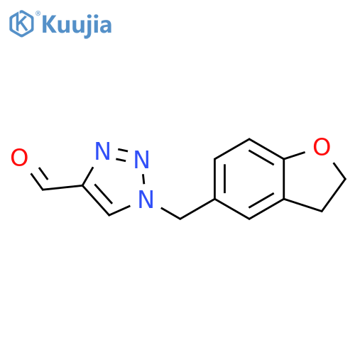 1-((2,3-dihydrobenzofuran-5-yl)methyl)-1H-1,2,3-triazole-4-carbaldehyde structure