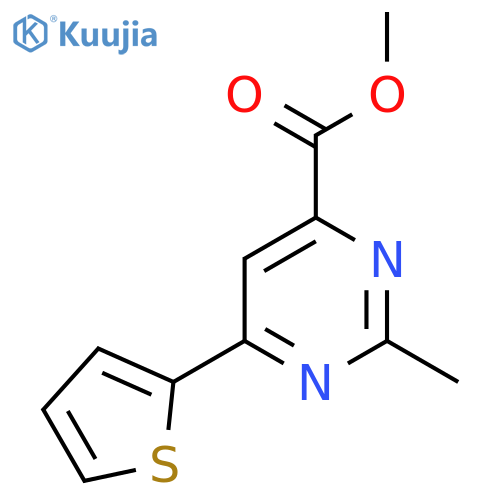 Methyl 2-methyl-6-(thiophen-2-yl)pyrimidine-4-carboxylate structure