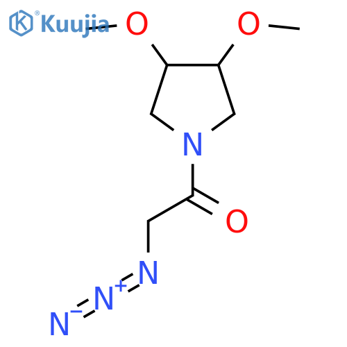 2-Azido-1-(3,4-dimethoxypyrrolidin-1-yl)ethan-1-one structure