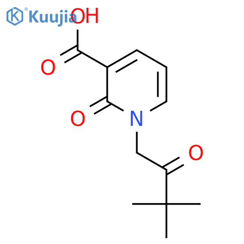 1-(3,3-Dimethyl-2-oxobutyl)-2-oxo-1,2-dihydropyridine-3-carboxylic acid structure