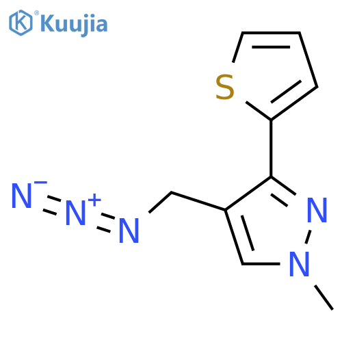 4-(Azidomethyl)-1-methyl-3-(thiophen-2-yl)-1H-pyrazole structure