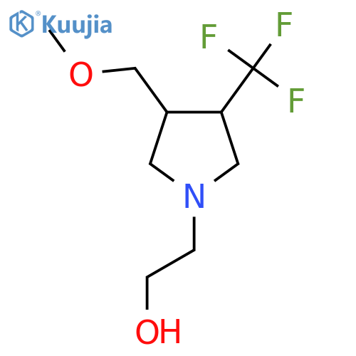 2-(3-(Methoxymethyl)-4-(trifluoromethyl)pyrrolidin-1-yl)ethan-1-ol structure