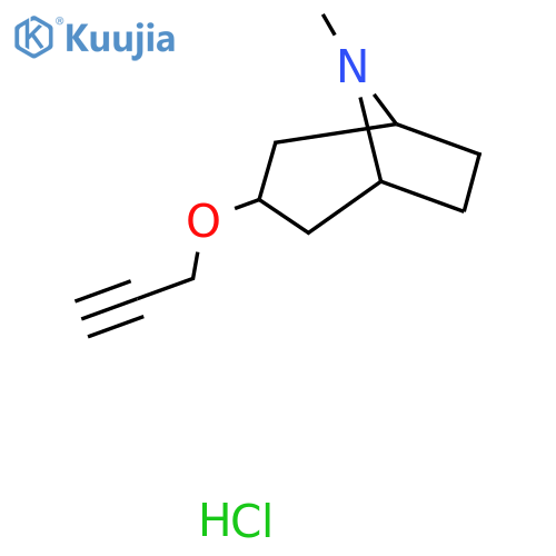 8-Methyl-3-(prop-2-yn-1-yloxy)-8-azabicyclo[3.2.1]octane hydrochloride structure