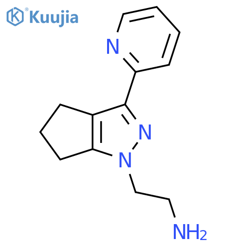 2-(3-(Pyridin-2-yl)-5,6-dihydrocyclopenta[c]pyrazol-1(4H)-yl)ethan-1-amine structure