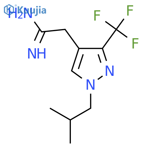 2-(1-isobutyl-3-(trifluoromethyl)-1H-pyrazol-4-yl)acetimidamide structure