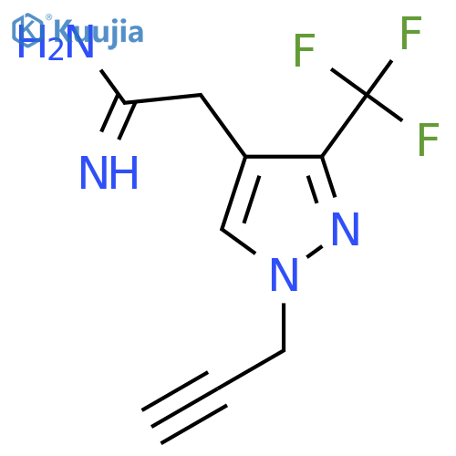 2-(1-(Prop-2-yn-1-yl)-3-(trifluoromethyl)-1H-pyrazol-4-yl)acetimidamide structure