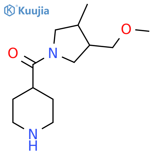 (3-(Methoxymethyl)-4-methylpyrrolidin-1-yl)(piperidin-4-yl)methanone structure