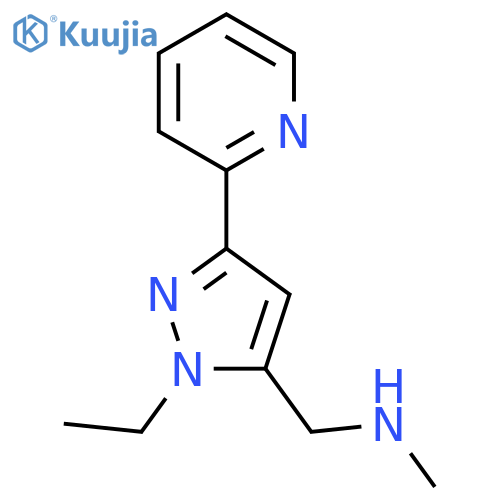 1-(1-ethyl-3-(pyridin-2-yl)-1H-pyrazol-5-yl)-N-methylmethanamine structure