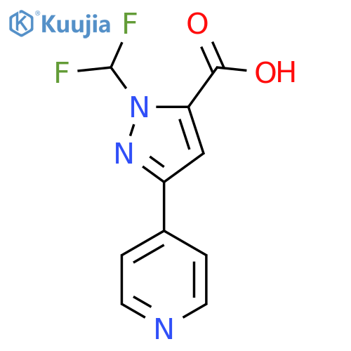 1-(difluoromethyl)-3-(pyridin-4-yl)-1H-pyrazole-5-carboxylic acid structure