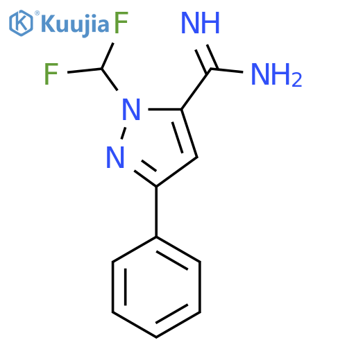 1-(difluoromethyl)-3-phenyl-1H-pyrazole-5-carboximidamide structure