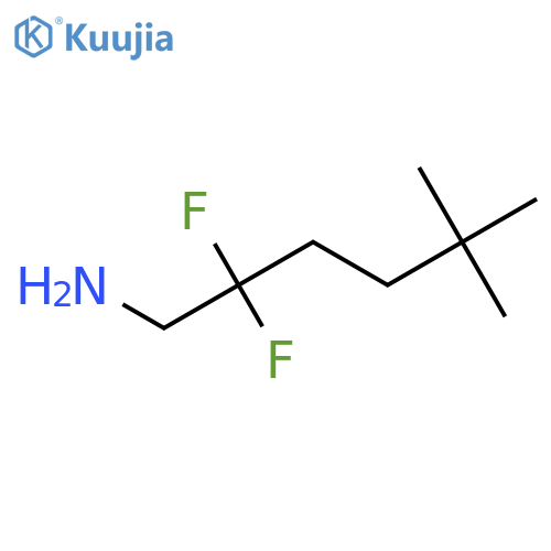 2,2-difluoro-5,5-dimethylhexan-1-amine structure