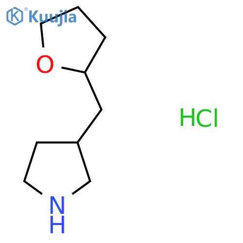 3-[(Oxolan-2-yl)methyl]pyrrolidine hydrochloride structure