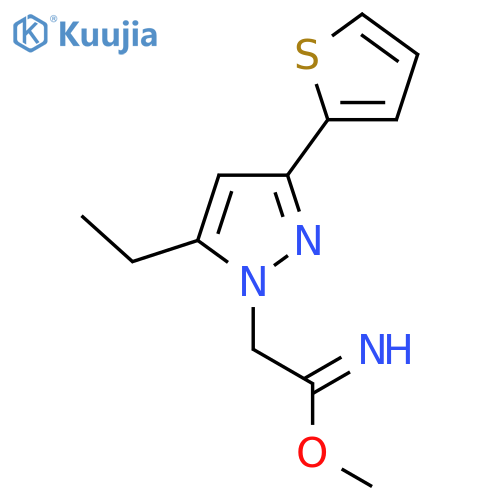 methyl 2-(5-ethyl-3-(thiophen-2-yl)-1H-pyrazol-1-yl)acetimidate structure