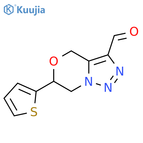 6-(Thiophen-2-yl)-6,7-dihydro-4H-[1,2,3]triazolo[5,1-c][1,4]oxazine-3-carbaldehyde structure