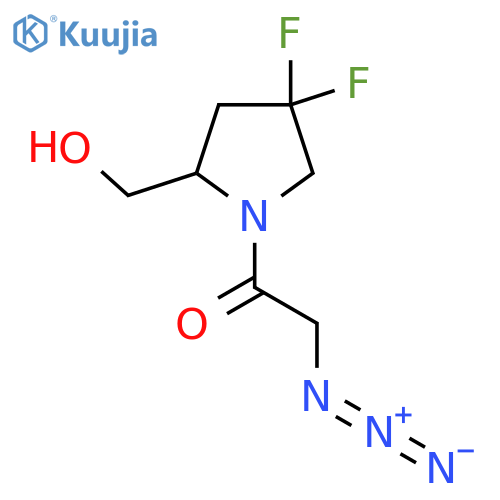 2-Azido-1-(4,4-difluoro-2-(hydroxymethyl)pyrrolidin-1-yl)ethan-1-one structure