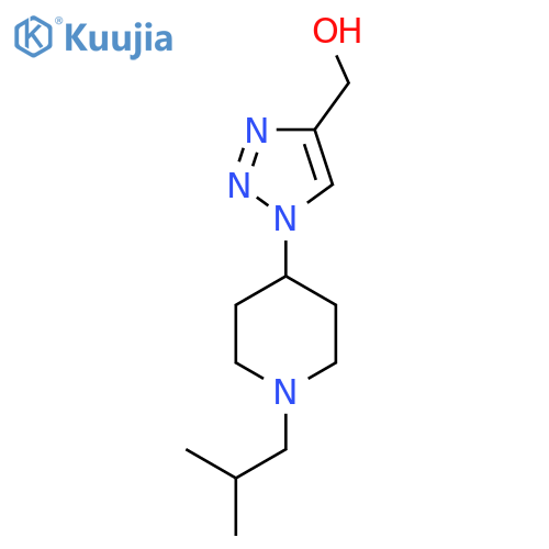 (1-(1-isobutylpiperidin-4-yl)-1H-1,2,3-triazol-4-yl)methanol structure