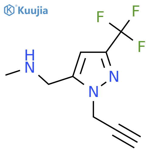 N-Methyl-1-(1-(prop-2-yn-1-yl)-3-(trifluoromethyl)-1H-pyrazol-5-yl)methanamine structure