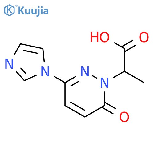 2-[3-(1H-imidazol-1-yl)-6-oxo-1,6-dihydropyridazin-1-yl]propanoic acid structure