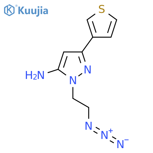 1-(2-Azidoethyl)-3-(thiophen-3-yl)-1H-pyrazol-5-amine structure