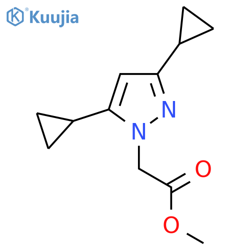 methyl 2-(3,5-dicyclopropyl-1H-pyrazol-1-yl)acetate structure