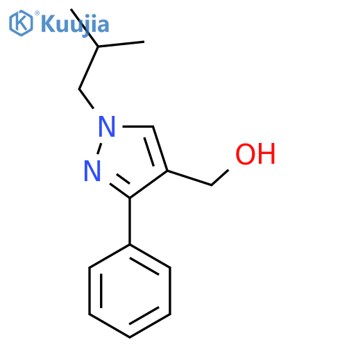 (1-isobutyl-3-phenyl-1H-pyrazol-4-yl)methanol structure