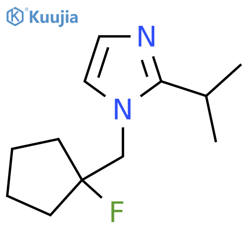 1-[(1-fluorocyclopentyl)methyl]-2-(propan-2-yl)-1H-imidazole structure