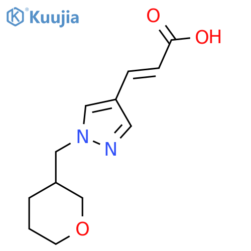 (2E)-3-{1-[(oxan-3-yl)methyl]-1H-pyrazol-4-yl}prop-2-enoic acid structure