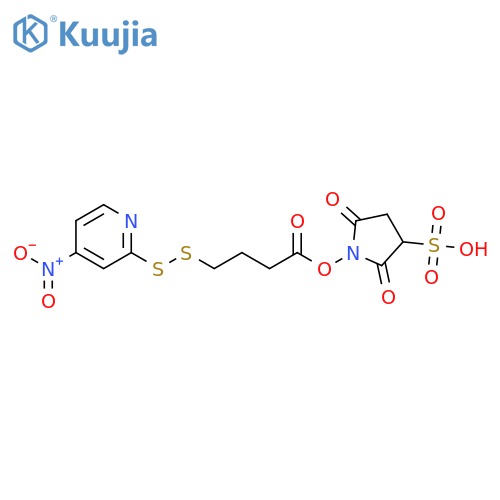1-((4-((4-nitropyridin-2-yl)disulfanyl)butanoyl)oxy)-2,5-dioxopyrrolidine-3-sulfonic acid structure