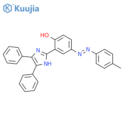 Phenol, 2-(4,5-diphenyl-1H-imidazol-2-yl)-4-[2-(4-methylphenyl)diazenyl]- structure