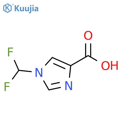 1-(difluoromethyl)imidazole-4-carboxylic acid structure