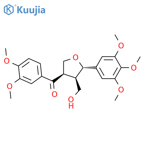 Methanone, (3,4-dimethoxyphenyl)[(3R,4R,5S)-tetrahydro-4-(hydroxymethyl)-5-(3,4,5-trimethoxyphenyl)-3-furanyl]- structure