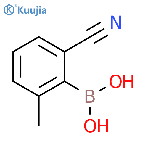 (2-cyano-6-methylphenyl)boronic acid structure