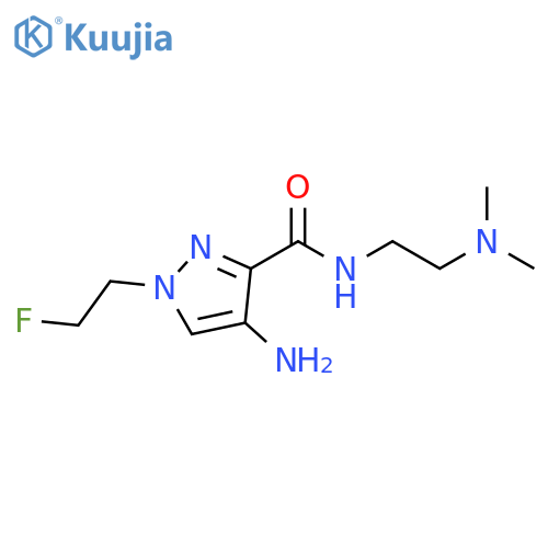 4-amino-N-[2-(dimethylamino)ethyl]-1-(2-fluoroethyl)-1H-pyrazole-3-carboxamide structure