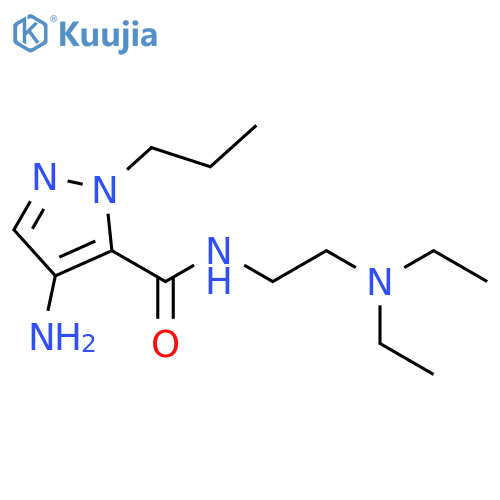 4-amino-N-[2-(diethylamino)ethyl]-1-propyl-1H-pyrazole-5-carboxamide structure