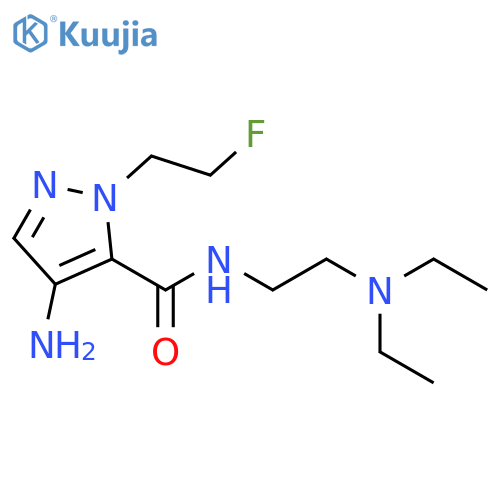 4-amino-N-[2-(diethylamino)ethyl]-1-(2-fluoroethyl)-1H-pyrazole-5-carboxamide structure
