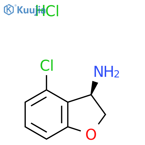 (3R)-4-Chloro-2,3-dihydro-1-benzofuran-3-amine;hydrochloride structure